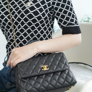 CHANEL 23P Coco handle 黑色 小号 图9