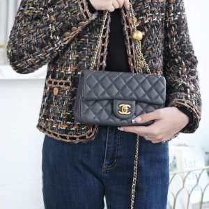 Chanel 金属球 Mini深灰色 图3