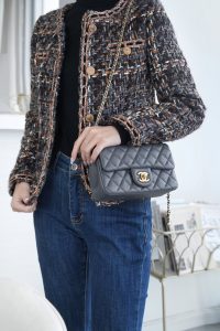 Chanel 金属球 Mini深灰色 图6