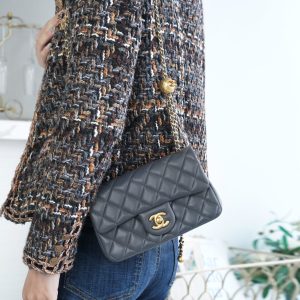 Chanel 金属球 Mini深灰色 图8