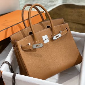 半手工 birkin 30cm 金棕 金银 图1