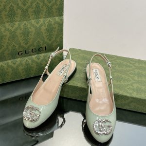 GuCC高端精品 2023平底芭蕾鞋水晶钻双G扣新款单鞋凉鞋原汁原味原单品质!每个细节皆经过精心细致打造,可与ZG对比如 图1