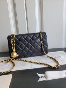 23k新版金球 羊皮金属球mini CF方胖子金珠可调节斜挎单肩包 1787 尺寸:20cm 图2