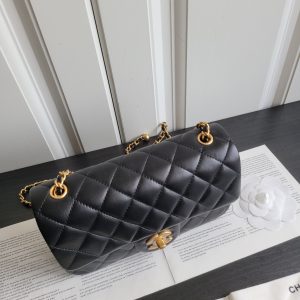 23k新版金球 羊皮金属球mini CF方胖子金珠可调节斜挎单肩包 1787 尺寸:20cm 图6