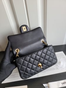 23k新版金球 羊皮金属球mini CF方胖子金珠可调节斜挎单肩包 1787 尺寸:20cm 图7