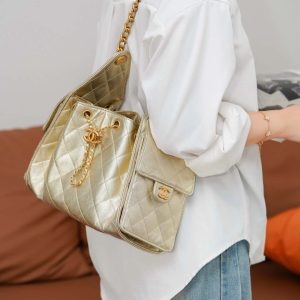 Chanel small hobo 香槟金 鱼子酱 小号 图8