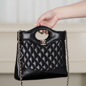 Chanel 31bag Mini 黑金 图3
