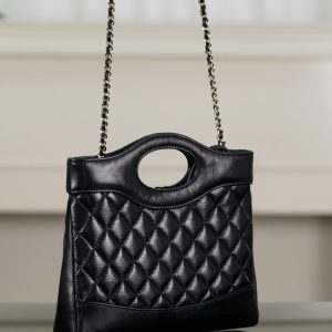 Chanel 31bag Mini 黑金 图5