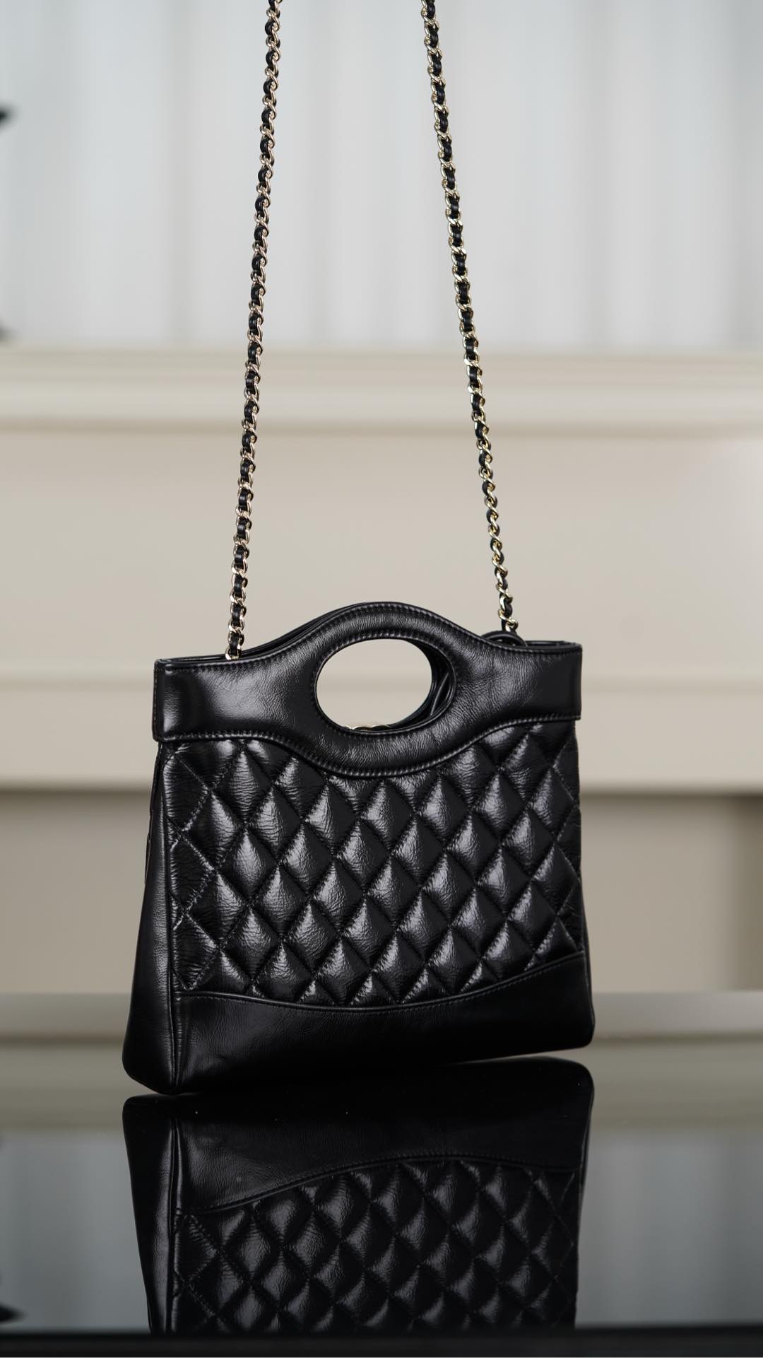 Chanel 31bag Mini 黑金 图5
