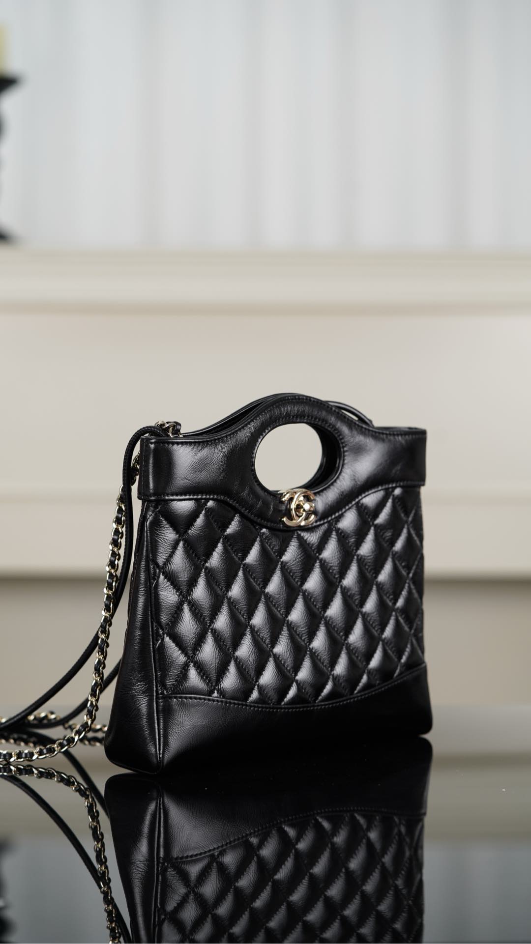 Chanel 31bag Mini 黑金 图6