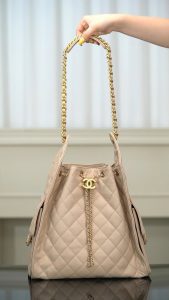 Chanel hobo bag 杏色鱼子酱 中号 图1