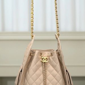 Chanel hobo bag 杏色鱼子酱 中号 图1