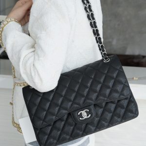 CF Classic Flap Jumbo |鱼子酱黑银 大号 图1