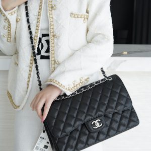 CF Classic Flap Jumbo |鱼子酱黑银 大号 图8