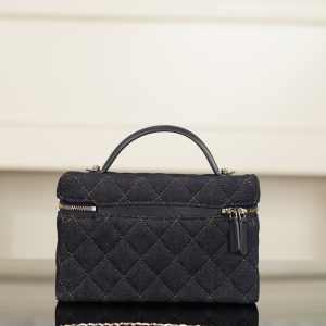 Chanel 26p 丹宁牛仔LP 饭盒包 深蓝 图2