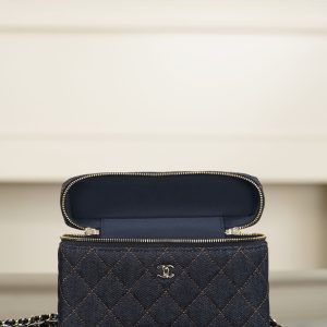 Chanel 26p 丹宁牛仔LP 饭盒包 深蓝 图7
