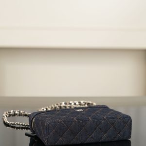 Chanel 26p 丹宁牛仔LP 饭盒包 深蓝 图9