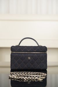 Chanel 26p 丹宁牛仔LP 饭盒包 深蓝 图1