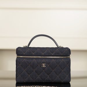 Chanel 26p 丹宁牛仔LP 饭盒包 深蓝 图1