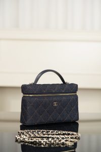 Chanel 26p 丹宁牛仔LP 饭盒包 深蓝 图3