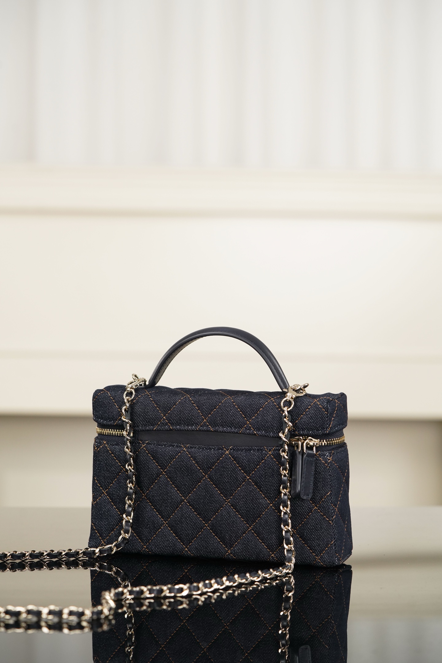 Chanel 26p 丹宁牛仔LP 饭盒包 深蓝 图5