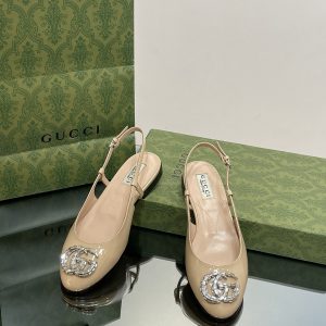 GuCC高端精品 2023平底芭蕾鞋水晶钻双G扣新款单鞋凉鞋原汁原味原单品质!每个细节皆经过精心细致打造,可与ZG对比如 图1