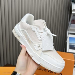 芯片感应 顶级版本驴家2023新色情侣款, LV-路易-威登 原版1:1开发顶级版本!! 鞋面由意大利进口小牛皮拼接,后 图1