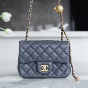Chanel 金属球方胖子 深灰色 图2