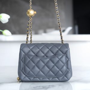 Chanel 金属球方胖子 深灰色 图4