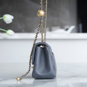 Chanel 金属球方胖子 深灰色 图8