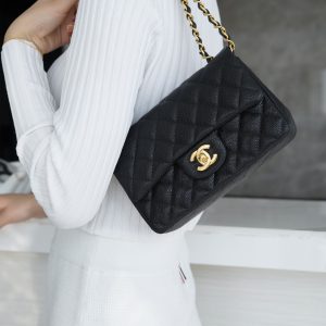 CF Classic Flap |荔枝纹 Mini 黑金 图5