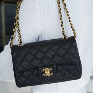 CF Classic Flap |荔枝纹 Mini 黑金 图6
