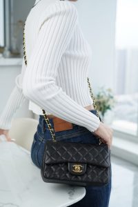 CF Classic Flap |荔枝纹 Mini 黑浅金 图5