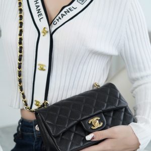 CF Classic Flap |荔枝纹 Mini 黑浅金 图8