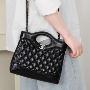 Chanel 31bag Mini 黑金 图3