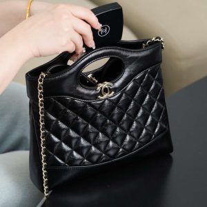 Chanel 31bag Mini 黑金 图5
