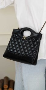 Chanel 31bag Mini 黑金 图6