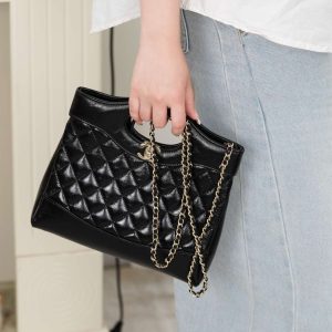 Chanel 31bag Mini 黑金 图7