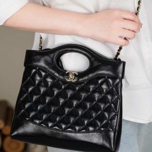 Chanel 31bag Mini 黑金 图8