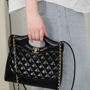 Chanel 31bag Mini 黑金 图9