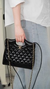Chanel 31bag Mini 黑金 图9