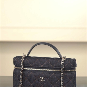 Chanel 26p 丹宁牛仔LP 饭盒包 深蓝 图1