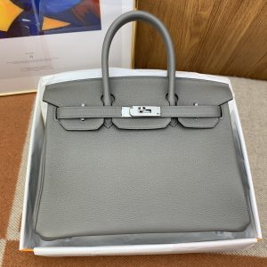 半手工 Birkin 30cm togo 0L 积雨云灰Gris Meyer 银扣 图1