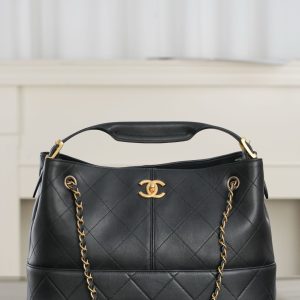 Chanel 25A 购物袋 原厂黑牛 小号 图1
