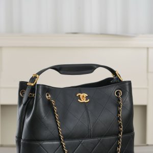 Chanel 25A 购物袋 原厂黑牛 小号 图3