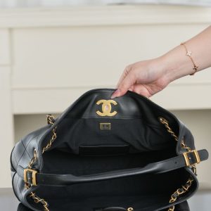Chanel 25A 购物袋 原厂黑牛 小号 图8