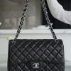 CF Classic Flap Jumbo |黑银 羊皮 图1
