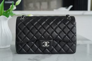 CF Classic Flap Jumbo |黑银 羊皮 图2