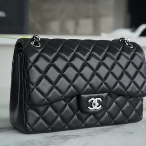 CF Classic Flap Jumbo |黑银 羊皮 图4