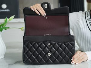 CF Classic Flap Jumbo |黑银 羊皮 图5